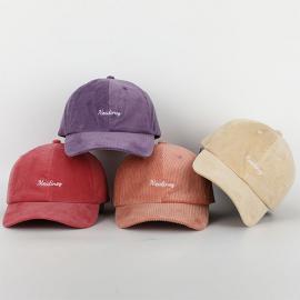 OEM Custom Design Embroidery Logo Corduroy Baseball Cap